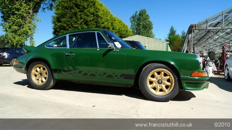 Porsche 911 in Irish Green on Minilites