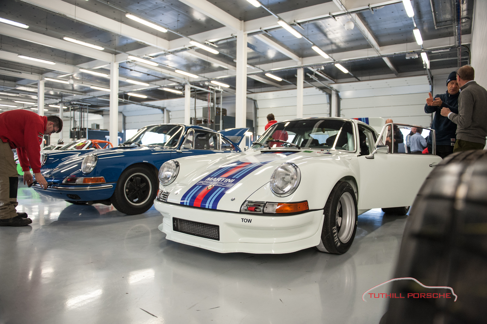 Tuthill Porsche 911 historic racing cars test at Silverstone